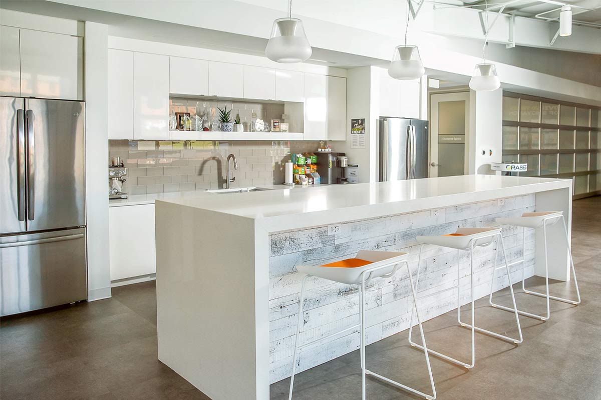 Orases office break room and kitchen